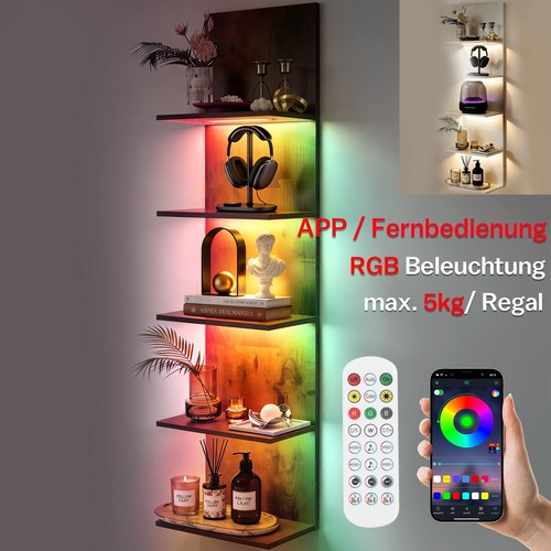 Led eckregal wandregal - led,